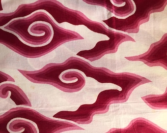 Vintage Hand Drawn Mega Mendung Cloud Pattern Batik Textile