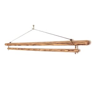 Burned Pine Wood Finish Textile Hanger image 2