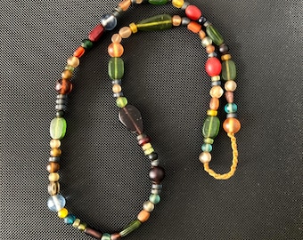 Glass Beaded Long Necklace