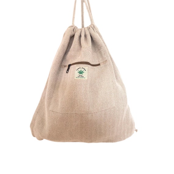 Natural Cotton Drawstring Backpack - image 3