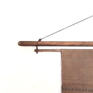 Burned Pine Wood Finish Textile Hanger image 3
