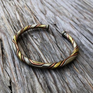 Braided Three Metal Bracelet