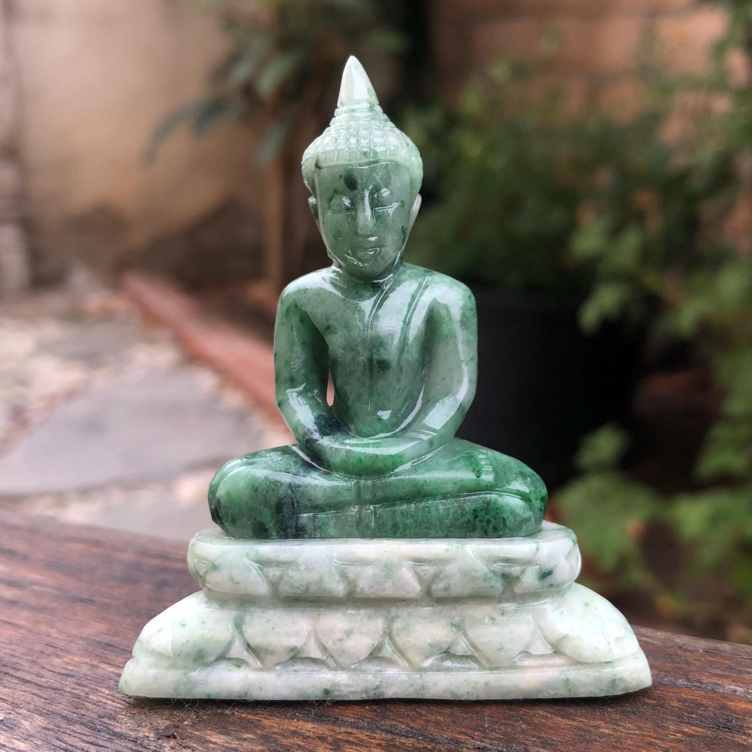 緑の翡翠の仏像 - Etsy 日本