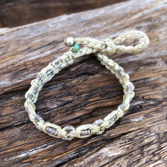 編み込み山岳民族シルバービーズブレスレット - Etsy 日本