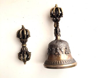 Tibetan Buddhist Bronze Bell and Vajra/dorje - Etsy
