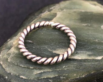 Twisted Wire Hill Tribe Silver Ring