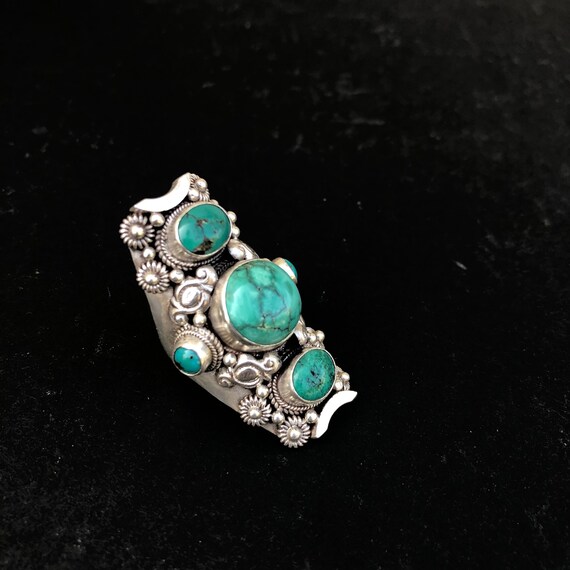 Multi StoneTurquoise Saddle Ring - image 3
