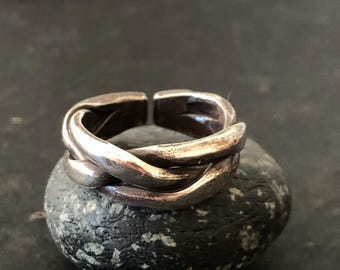 Geflochtener Silberring