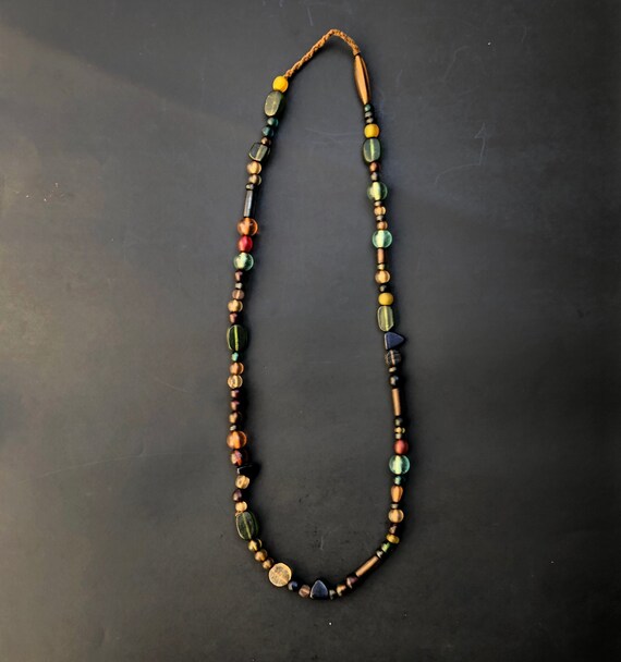 Glass Beaded Long Necklace