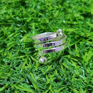 Handmade Sterling Silver Spiral Ring: Boho Wedding Jewelry