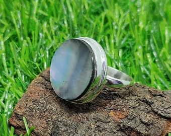 Anillo de plata de ley 925 con aura de ángel: joyería bohemia hecha a mano