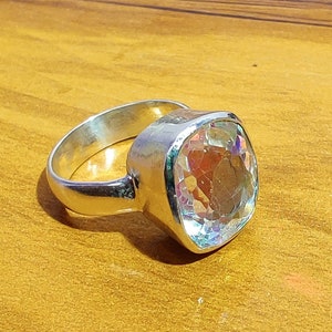 Crystal Quartz Ring, 925 Sterling Silver Ring, Unique Ring, Dainty Women Ring,  Wedding Ring, Anniversary Ring, Gift For her