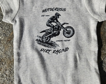 Baby Motocross Onsie Custom, Brappp, Motocross racing jersey style, Motocross baby shower gift