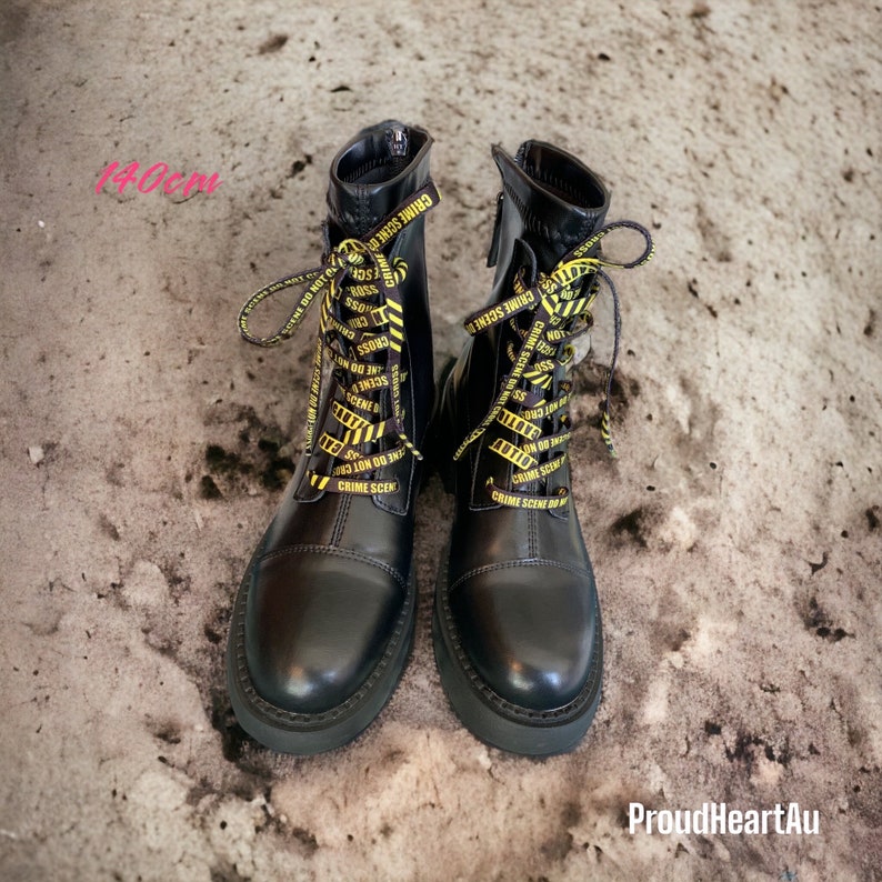 CAUTION Crime Scene Do NOT Cross SHOELACE Etsy