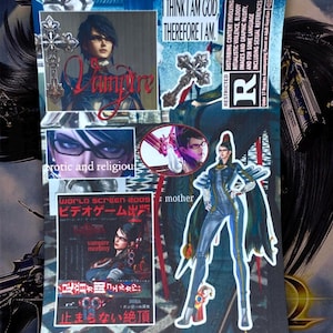 Stickervel Dark Witchy Bayonetta-kruis