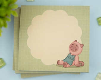 Daydreamer Sticky Notes || 3in x 3in || 50 sheets || Cute Lazy Cat Stationery