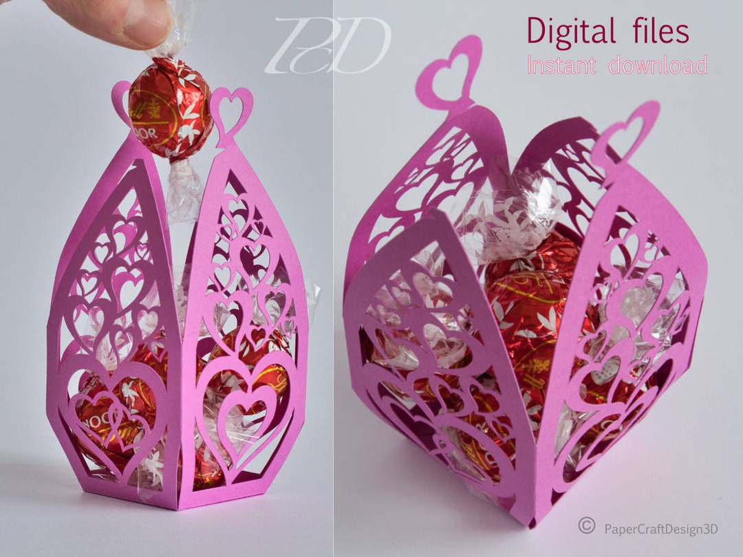 Love, Heart Box - DIY - SVG Cutting Plotter File - Gift Box, Valentine ...