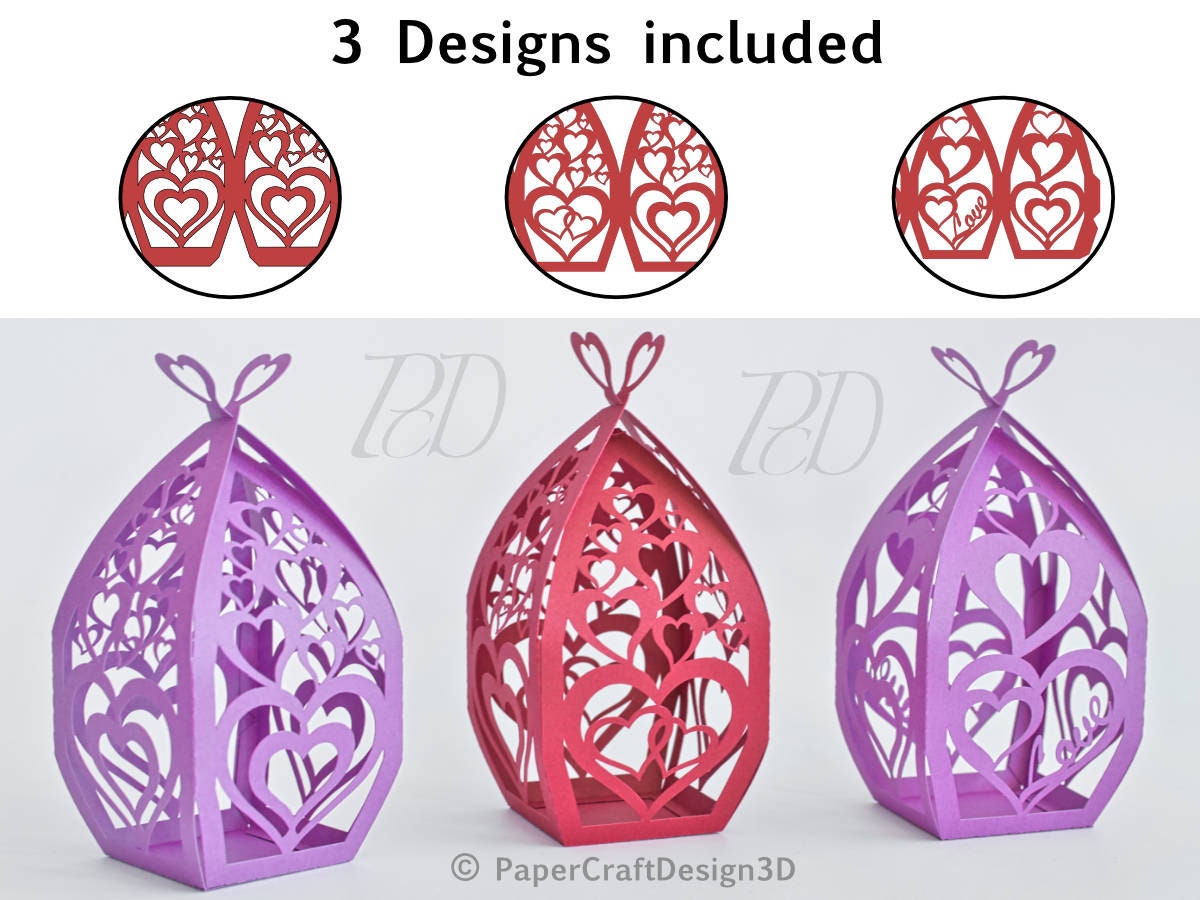 Love, Heart Box - DIY - SVG Cutting Plotter File - Gift Box, Valentine ...