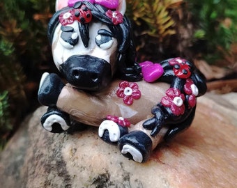 Horses, Fairy Garden Horse, Pony, Horse Decor, Horse Figure, Horse with Flowers, Horse Gift, Gift for Horse Lovers, Equestrian Gift