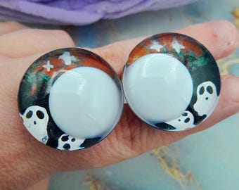 Halloween, Ojos de seguridad, Plomos, Ojos de seguridad pintados a mano, Amigurumi, Ganchillo, Ojos de plomada, Artículos básicos de ganchillo, Ojos de 30 mm