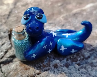 Loch Ness Monster, Pet Nessie, Cryptic Sculpture, Nessie, Purple Nessie, Loch Ness Sculpture, Baby Nessie, Cottagecore, Fantasy Gift