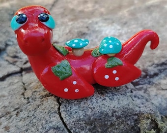Loch Ness Monster, Pet Nessie, Cryptic Sculpture, Nessie, Red Nessie, Loch Ness Sculpture, Baby Nessie, Cottagecore, Fantasy Gift