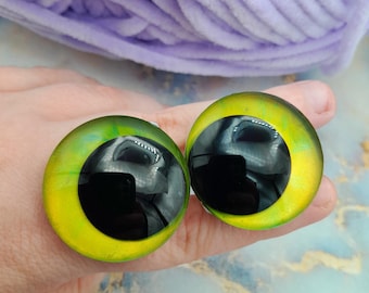 Safety Eyes, Sinker, Hand Painted Safety Eyes, Amigurumi, Crochet, Sinker Eyes, Crochet Essentials, 35mm Eyes