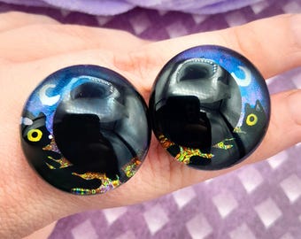 Ojos de seguridad para Halloween, plomada, pintados a mano, amigurumi, crochet, plomada, elementos esenciales de crochet, ojos de 30 mm