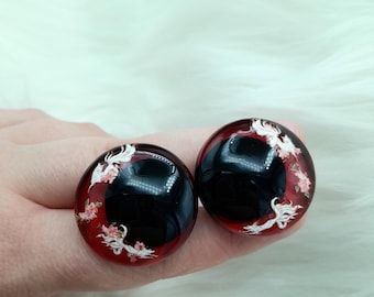 Kitsune, Sinker Eyes, Safety Eyes, Sinker, Hand Painted Safety Eyes, Amigurumi, Crochet, Sinker Eyes, Crochet Essentials, 30mm Eyes