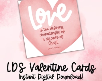 LDS Valentinstag Karte, Lds Junge Frauen, HLT Frauenhilfsvereinigung, Valentinstag Handout