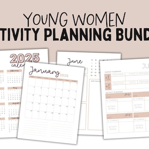 LDS Young Women Activity Planner, 2025 LDS Young Women, 2025 Youth Theme, Look Unto Christ, Young Women Lesson Plan