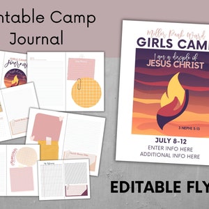 LDS Young Women, Girls Camp Planner, YW Binder, Young Women Planner ...