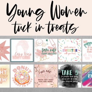 HLT Junge Frauen, Mädchen Camp Handout, Kissen Leckerei Tags, Tuck in Treat, 2023 HLT Junge Frauen, HLT Mädchen Camp, Geschenk für junge Frauen, yw Handout