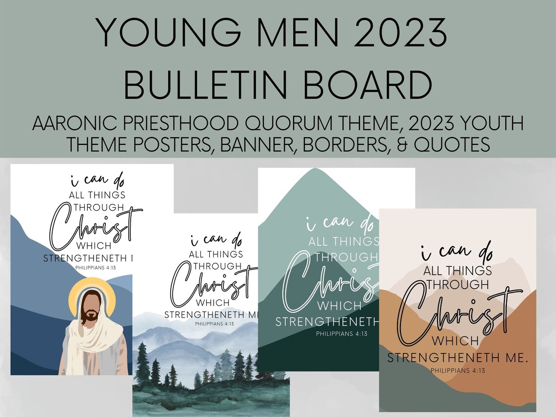 Young Men Bulletin Board Kit, 2023 LDS Youth Theme, Aaronic Priesthood