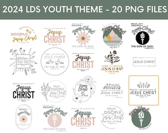 LDS 2024 Youth Theme, I am a disciple of Jesus Christ, 3 Nephi 5:13, PNG, Young Women Files, lds Young Women Gift, Cricuit File