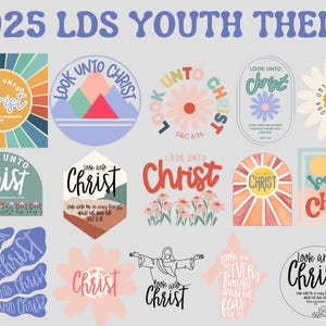 LDS 2025 Youth Theme, Look Unto Christ, Doubt not, fear not, D&C 6:36, PNG, Young Women Files, lds Young Women Gift, Cricuit File