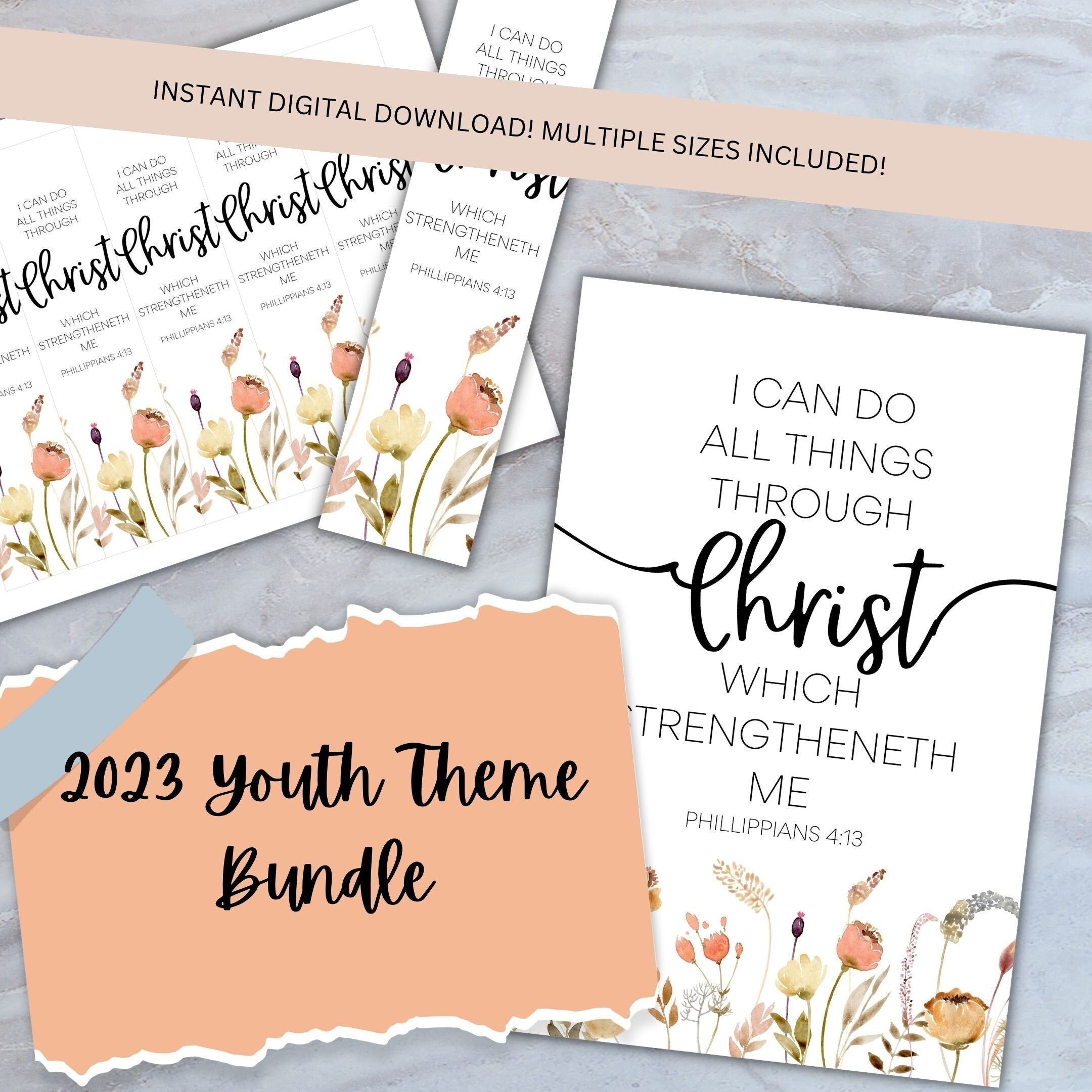LDS 2023 Youth Theme I Can Do All Things Through Christ Etsy