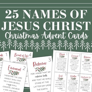 Christmas Advent-25 Names of Christ Printable Cards