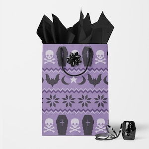 Spooky Holiday Sweater Gift Bag