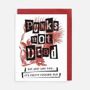 Biglietto di auguri di compleanno Punks Not Dead