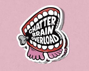 Humour TDAH - Surcharge de cerveau bavard Sticker
