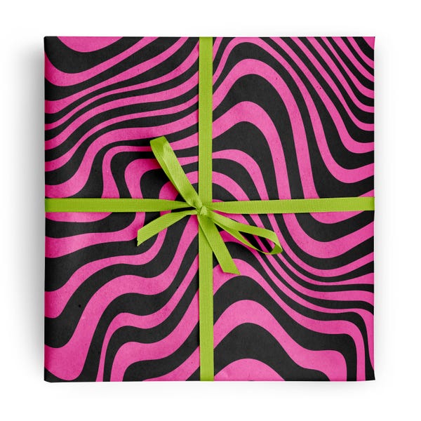 Papier cadeau tourbillon fuchsia