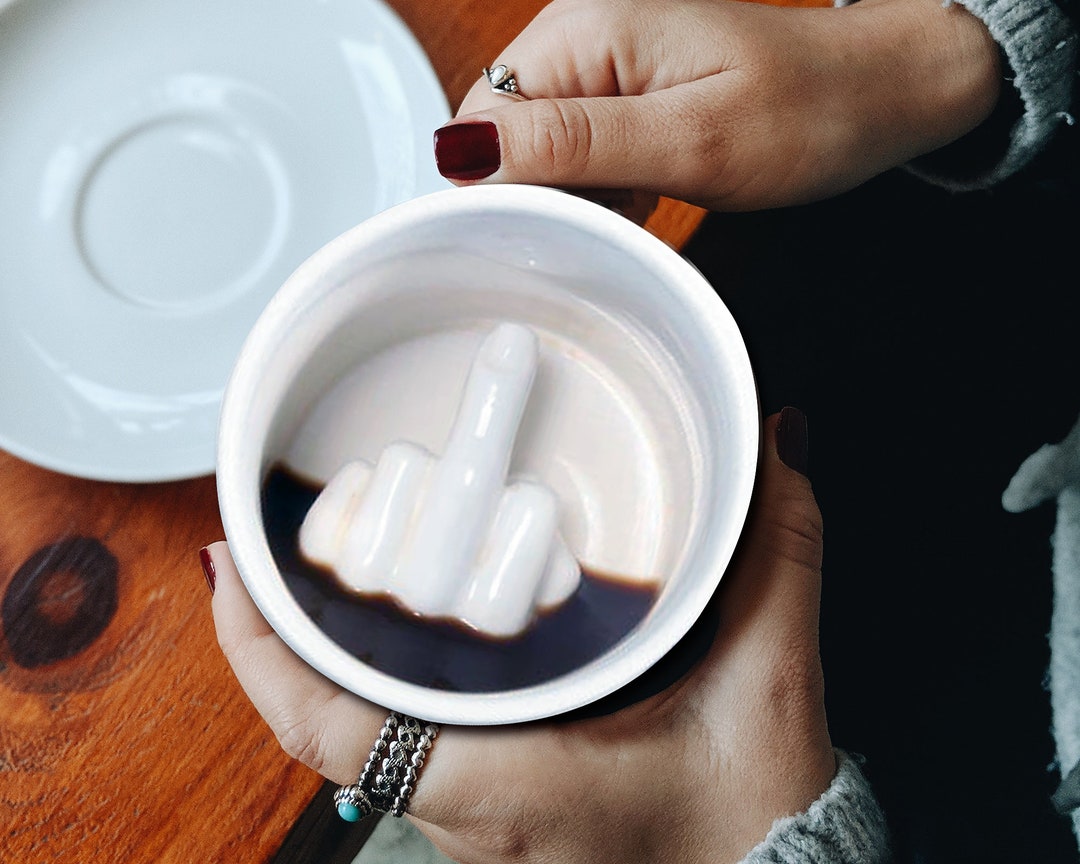 Middle Finger Coffee Mug Ceramic Middle Finger Cup Coffee Cup Etsy