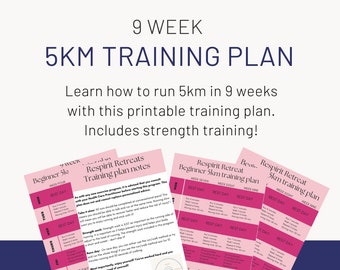 9-week Running Plan Printable Learn to Run 5km Digital
