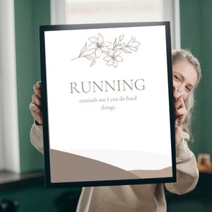 Printable digital wall art | Inspirational quote for runners | Running Gifts | Gym art | Run | Half Marathon gift ideas | Marathoner