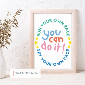 Inspirational Running Quote Printable | Digital Wall Art for Runners | Gym Poster | Perfect Running Gift