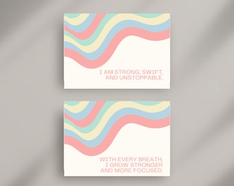 30 Printable Running Mantras Affirmation Cards - Instant Download - Motivational Quotes for Runners - Inspirational Running Gift