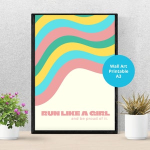 Inspirational Running Quote Printable | Digital Wall Art for Runners | Gym Poster | Perfect Running Gift