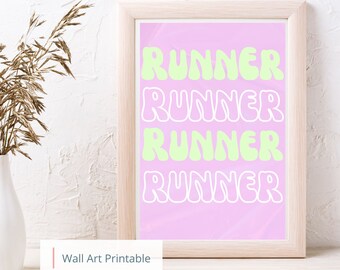 Printable digital wall art | Inspirational quote for runners | Great gift idea for those who love to run! | Poster | Gym Wall art |