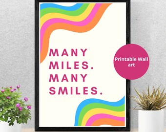 Printable digital wall art | Inspirational quote for runners | Great gift idea for those who love to run! | Poster | Gym Wall art |